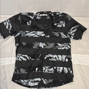 Ezekiel Black and White Casual Shirt
